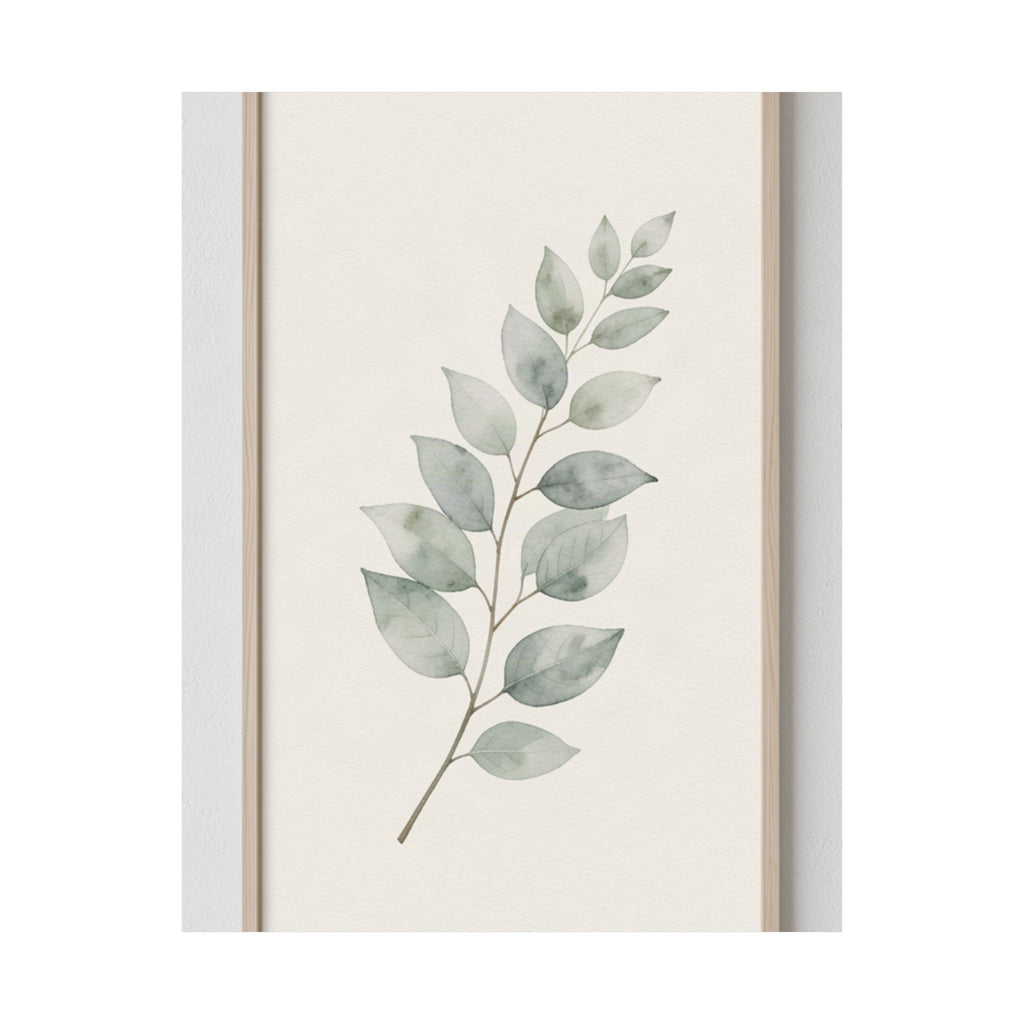 Eucalyptus Branch Print | Sage Botanical Minimalist Wall Art