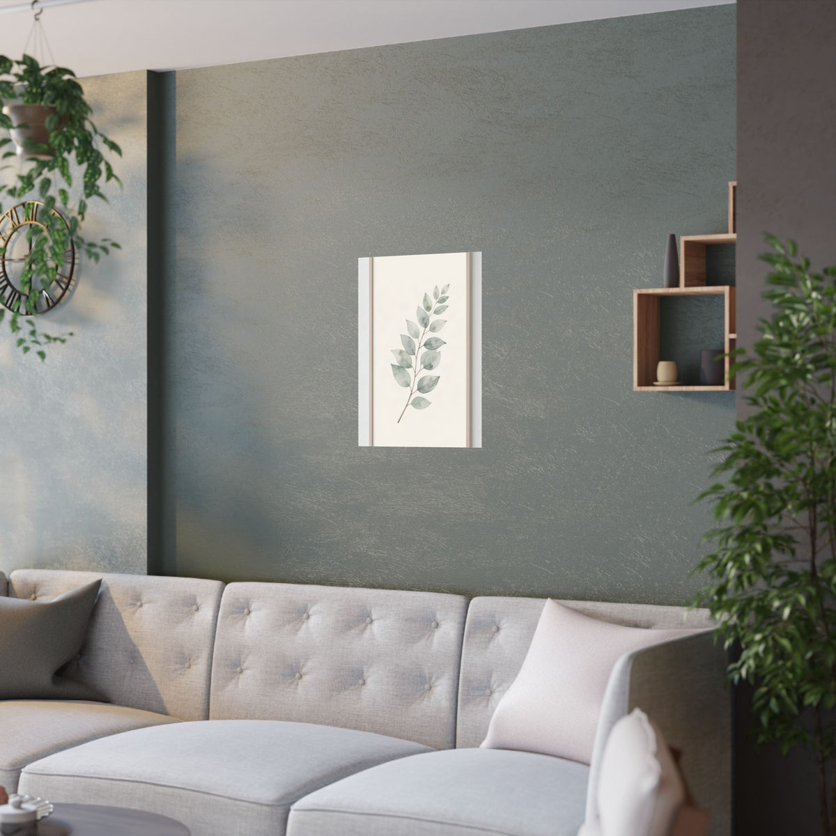 Eucalyptus Branch Print | Sage Botanical Minimalist Wall Art