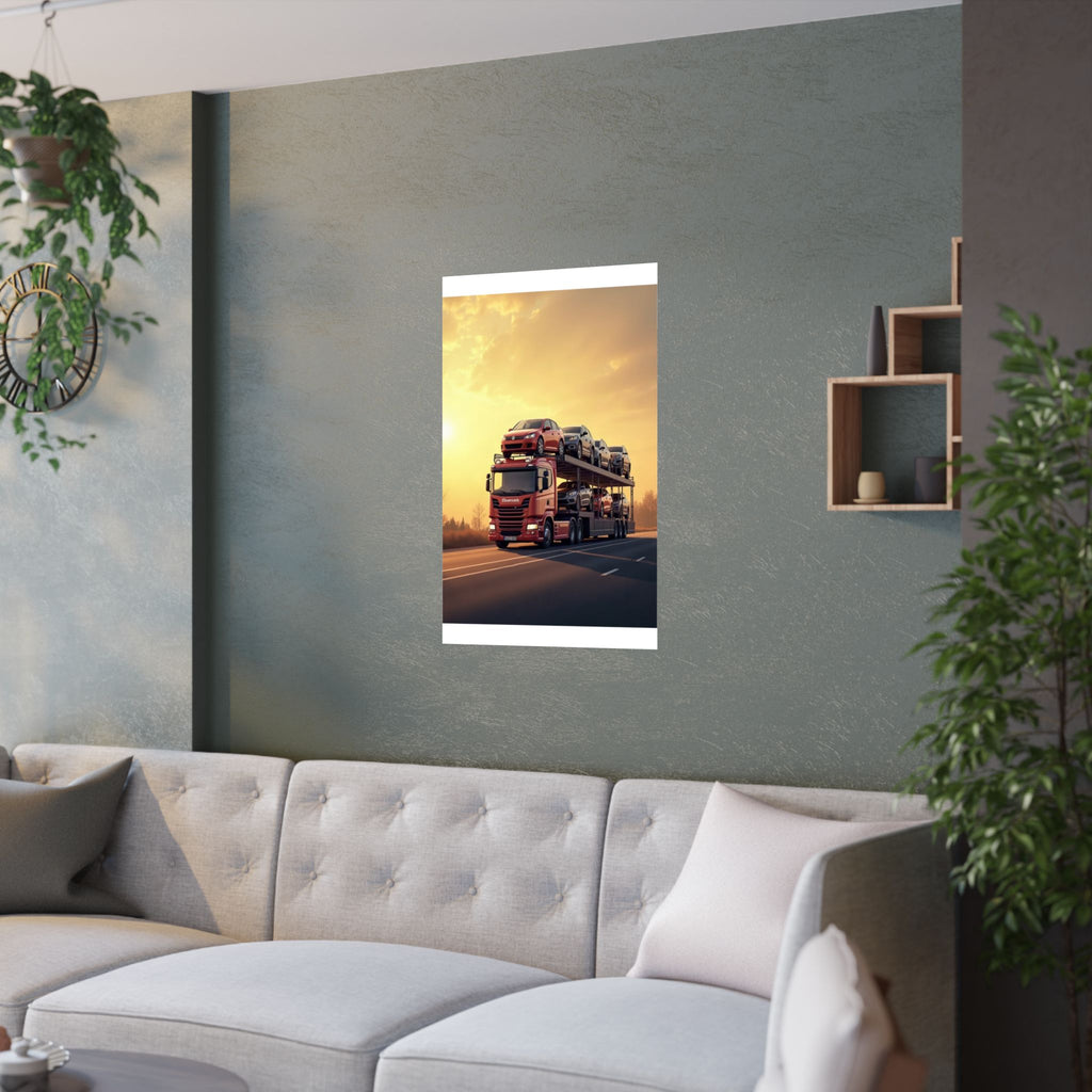 Car Transporter Truck Poster | Autotransporter Wall Art