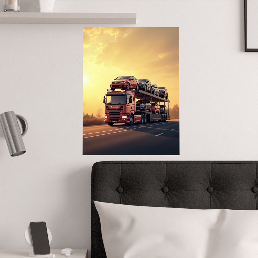 Car Transporter Truck Poster | Autotransporter Wall Art