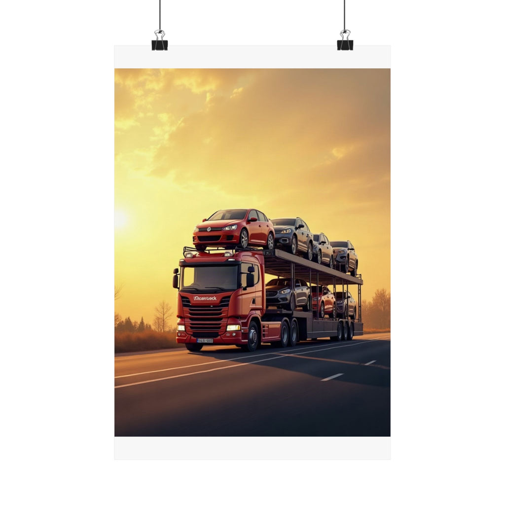 Car Transporter Truck Poster | Autotransporter Wall Art