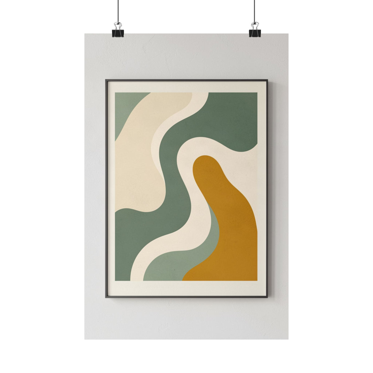 Abstract Organic Shapes Print | Matisse Style Sage Wall Art