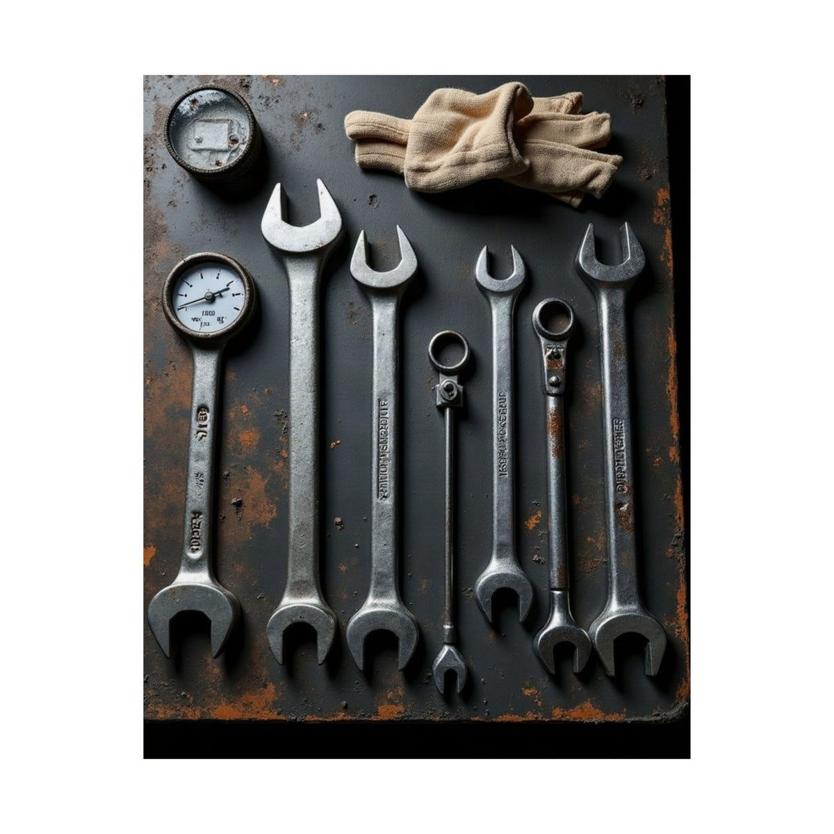 Truck Mechanic Tools Flat-Lay Poster | Workshop Wall Art