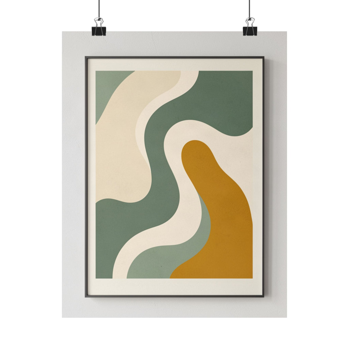 Abstract Organic Shapes Print | Matisse Style Sage Wall Art
