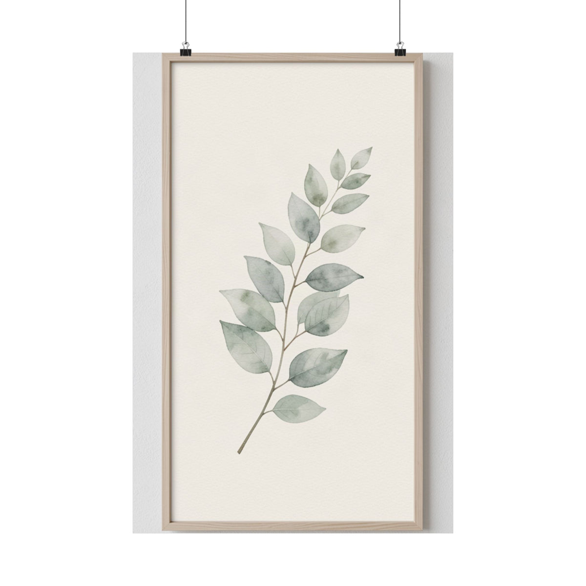 Eucalyptus Branch Print | Sage Botanical Minimalist Wall Art
