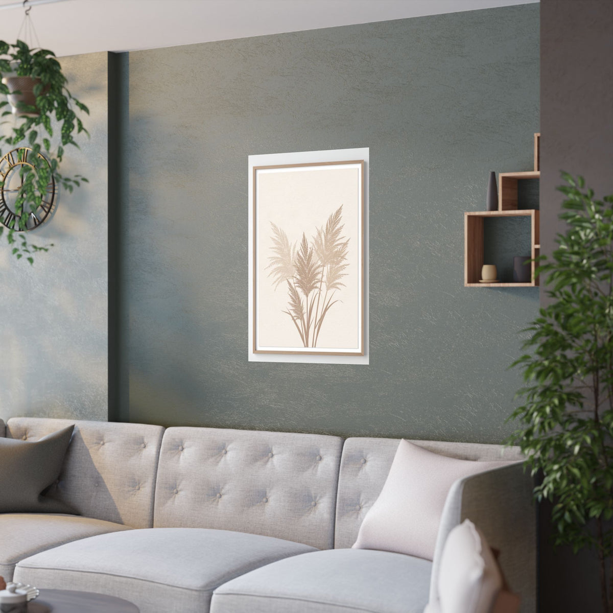 Pampas Grass Print | Neutral Boho Minimalist Wall Art