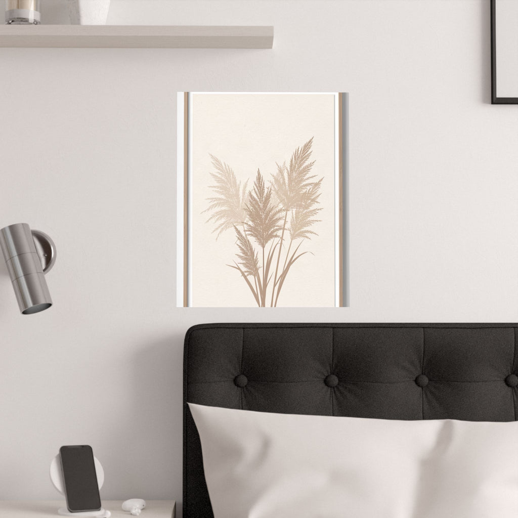 Pampas Grass Print | Neutral Boho Minimalist Wall Art