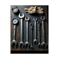 Truck Mechanic Tools Flat-Lay Poster | Workshop Wall Art