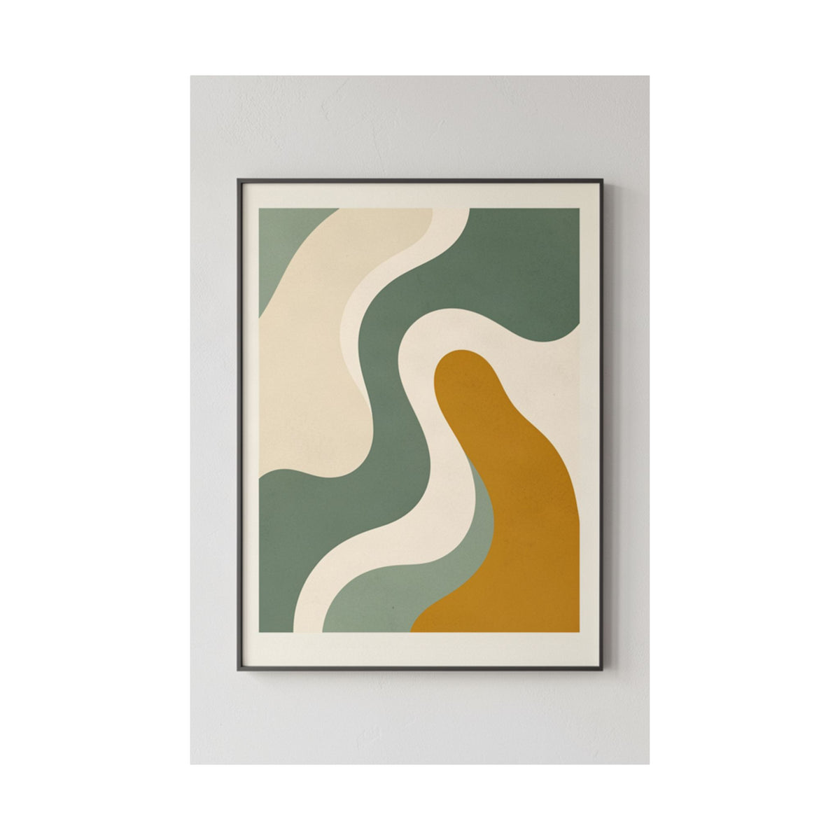 Abstract Organic Shapes Print | Matisse Style Sage Wall Art