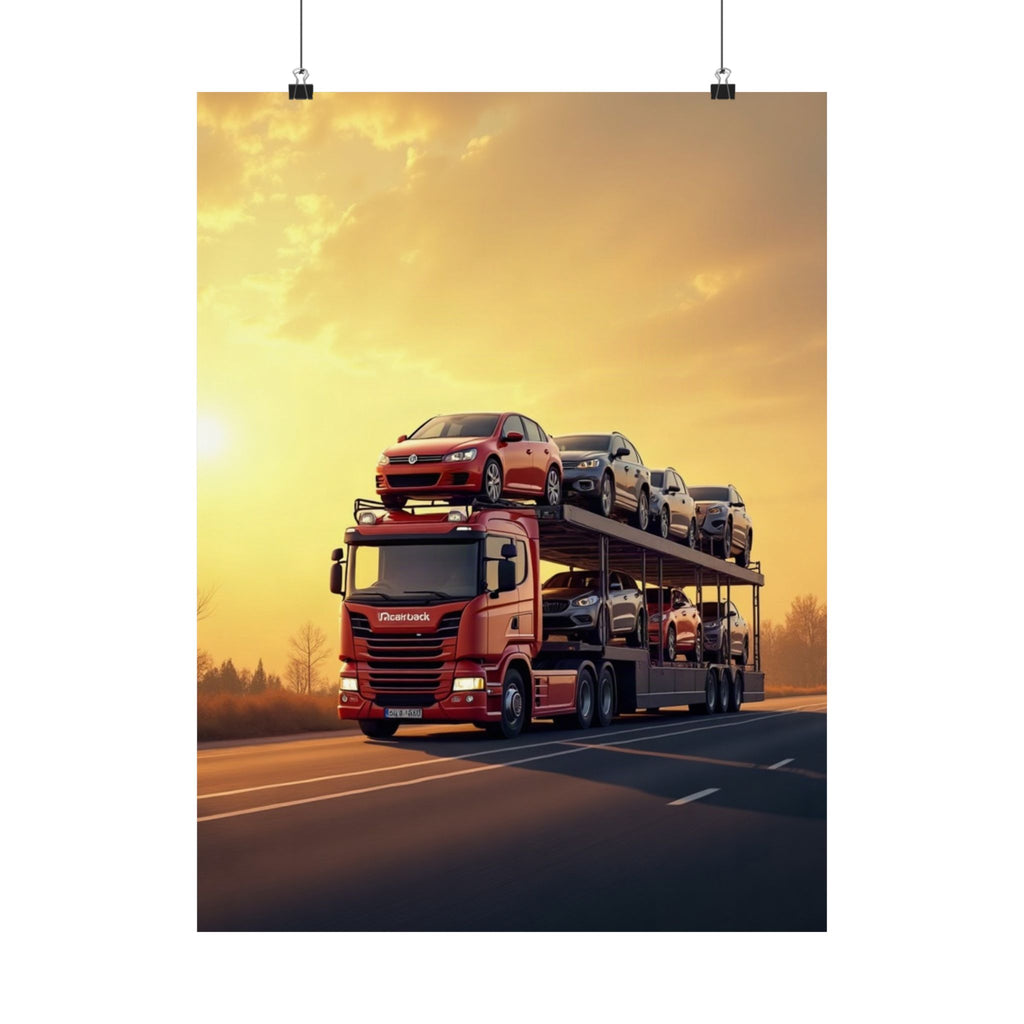 Car Transporter Truck Poster | Autotransporter Wall Art
