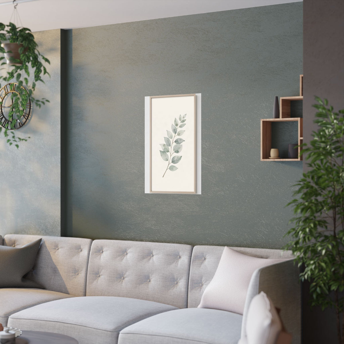 Eucalyptus Branch Print | Sage Botanical Minimalist Wall Art