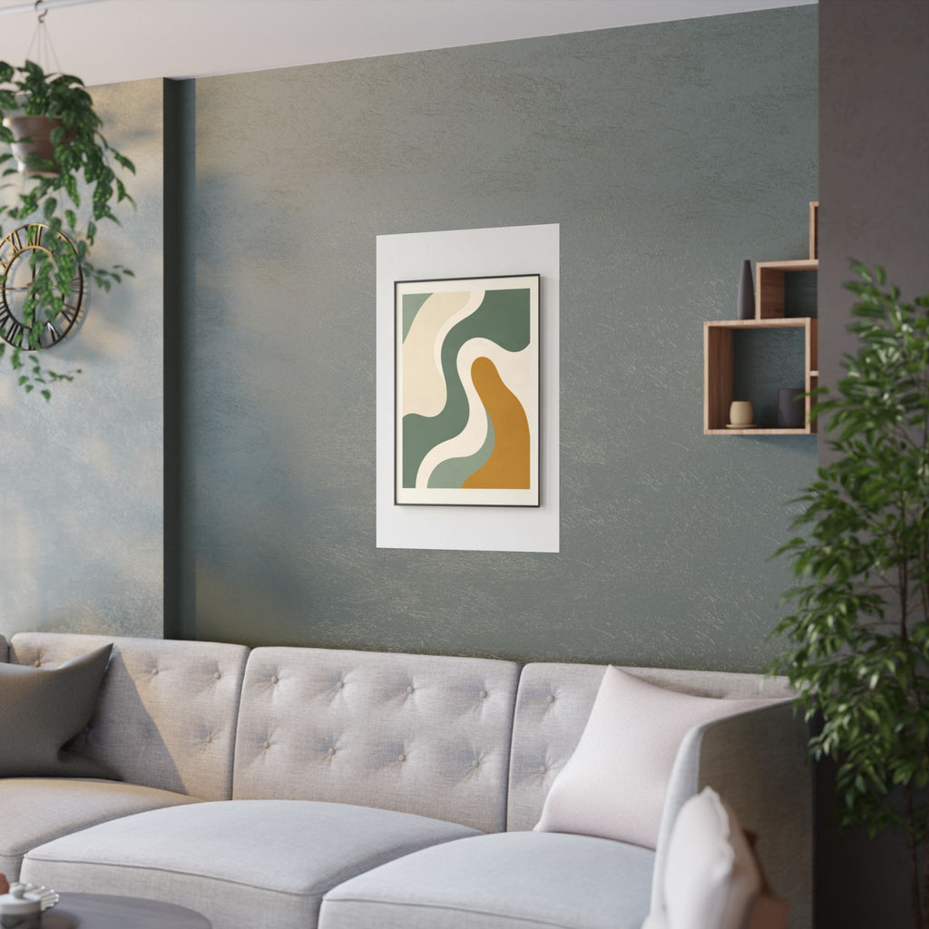 Abstract Organic Shapes Print | Matisse Style Sage Wall Art