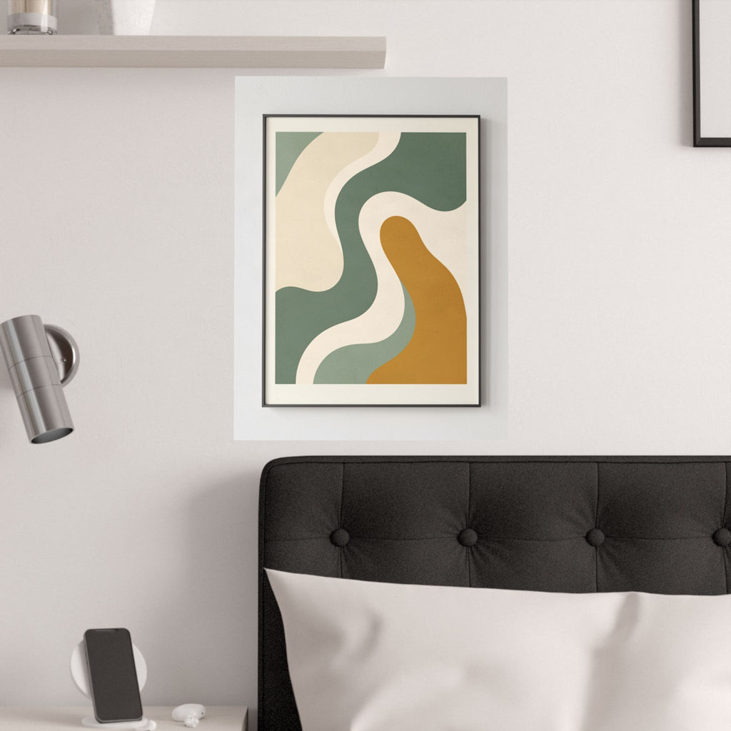 Abstract Organic Shapes Print | Matisse Style Sage Wall Art