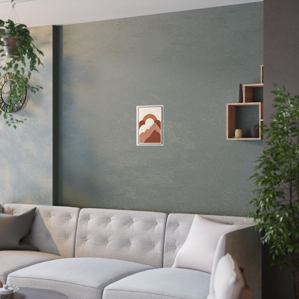 Terracotta Sun & Mountains Print | Mid-Century Boho Wall Art