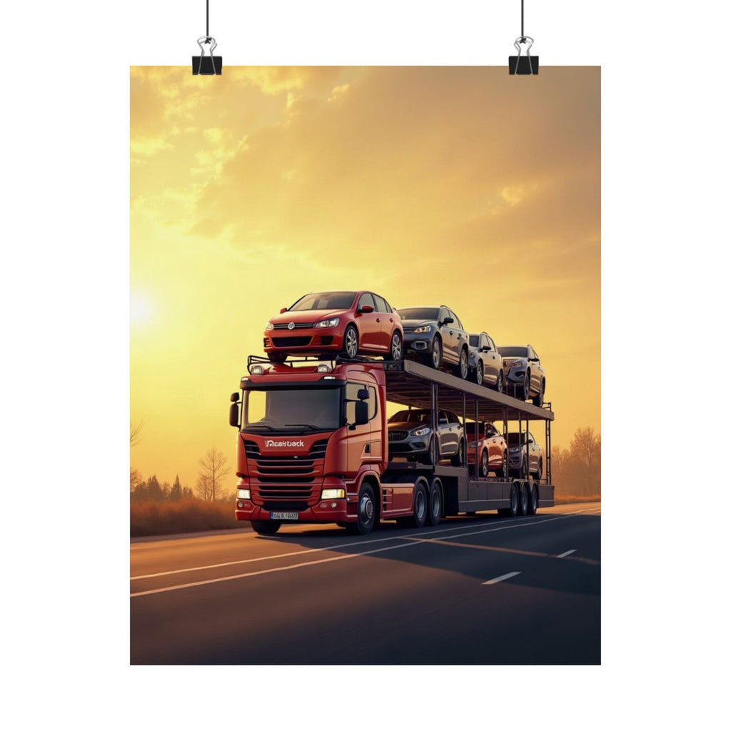 Car Transporter Truck Poster | Autotransporter Wall Art