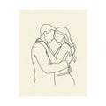 Lovers Single Line Art Print | Minimalist Romantic Wall Decor