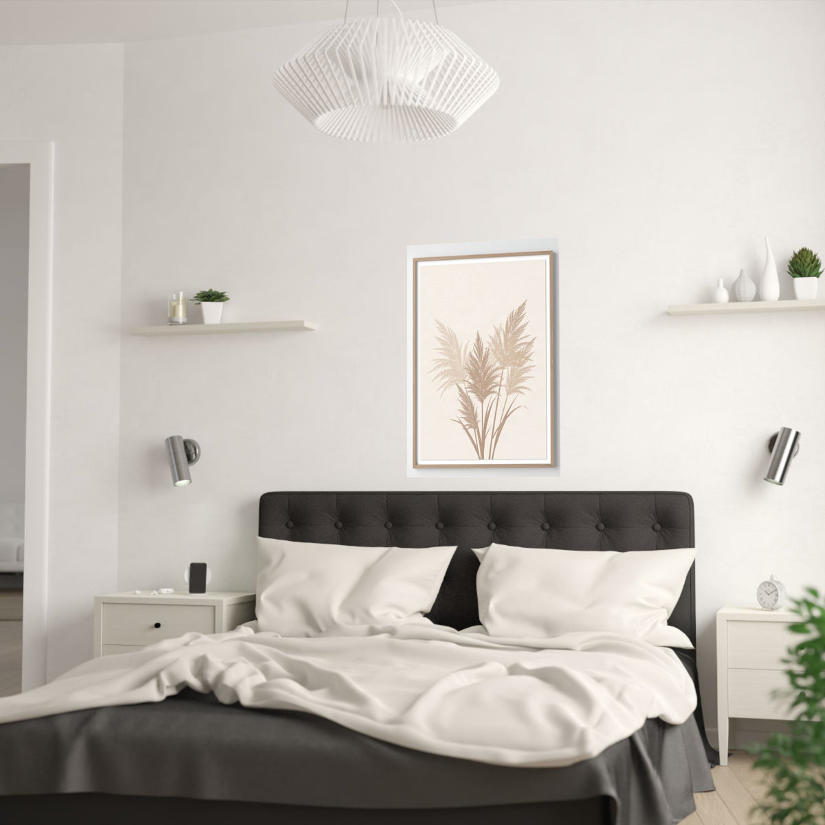 Pampas Grass Print | Neutral Boho Minimalist Wall Art