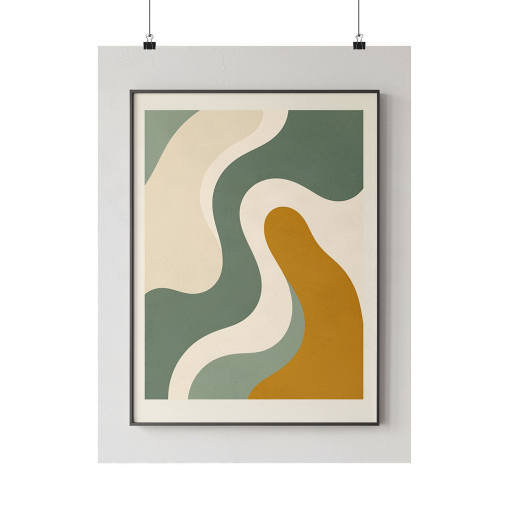 Abstract Organic Shapes Print | Matisse Style Sage Wall Art