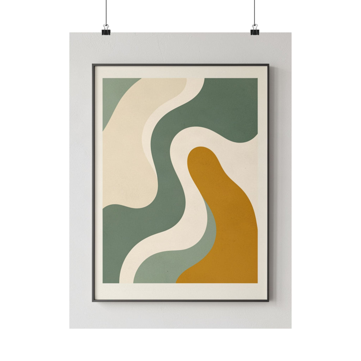 Abstract Organic Shapes Print | Matisse Style Sage Wall Art