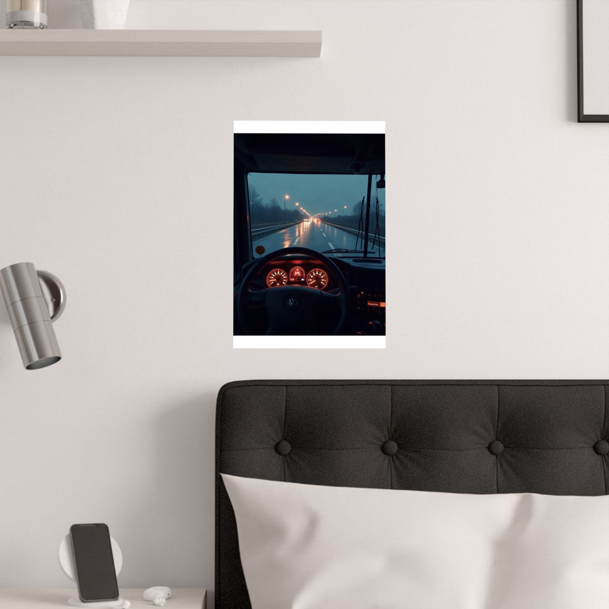 Night Cab Long-Haul Poster | Trucker Life Wall Art