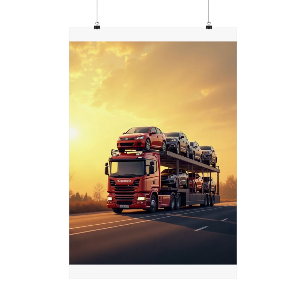 Car Transporter Truck Poster | Autotransporter Wall Art