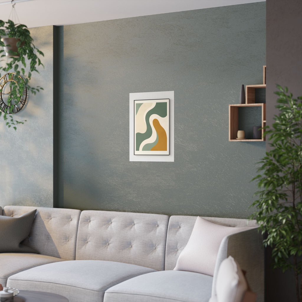 Abstract Organic Shapes Print | Matisse Style Sage Wall Art