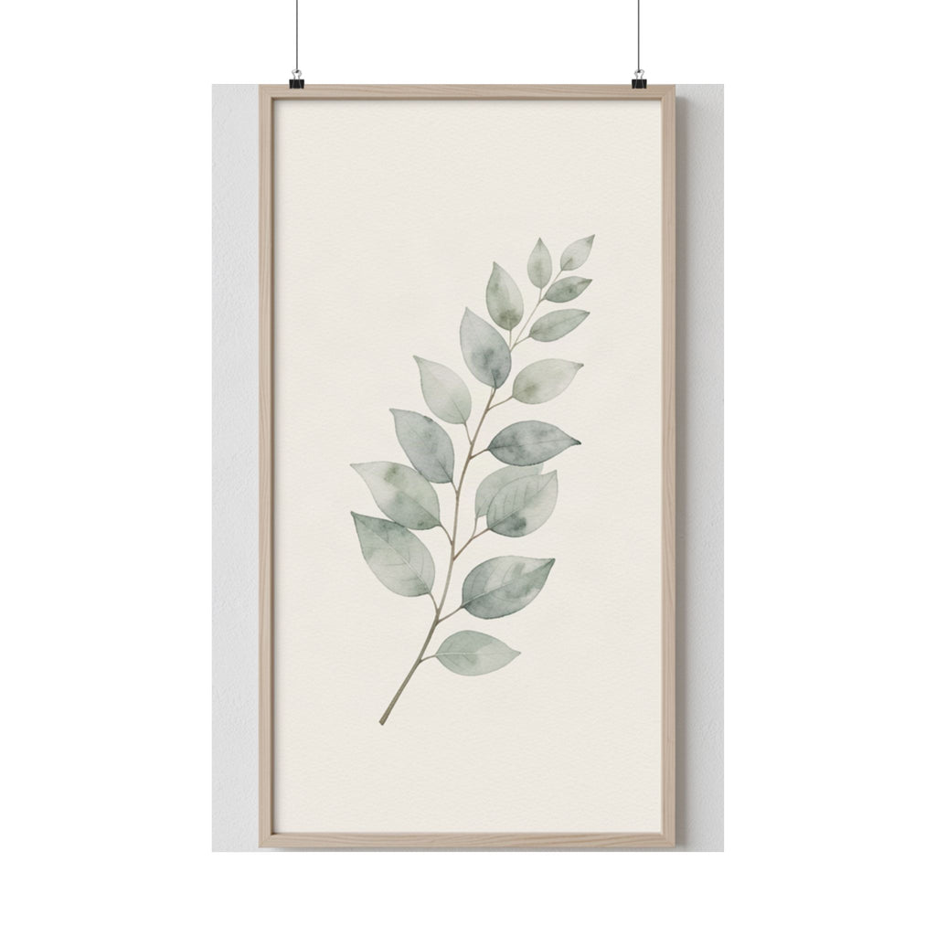 Eucalyptus Branch Print | Sage Botanical Minimalist Wall Art