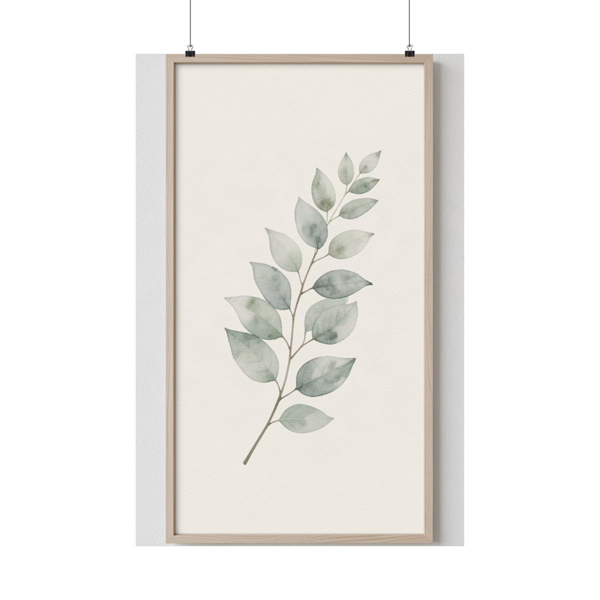 Eucalyptus Branch Print | Sage Botanical Minimalist Wall Art