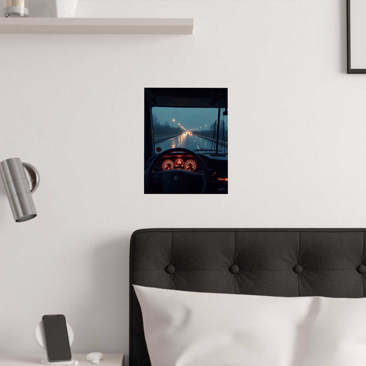 Night Cab Long-Haul Poster | Trucker Life Wall Art