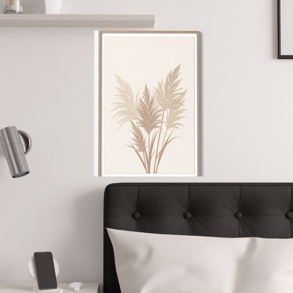 Pampas Grass Print | Neutral Boho Minimalist Wall Art