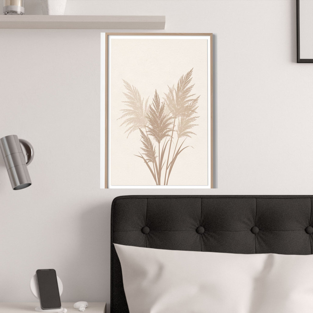 Pampas Grass Print | Neutral Boho Minimalist Wall Art