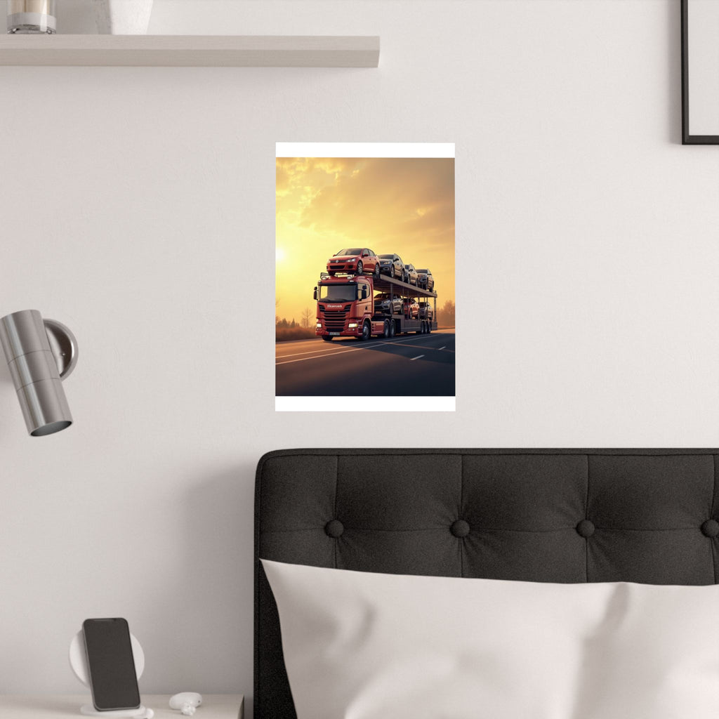 Car Transporter Truck Poster | Autotransporter Wall Art