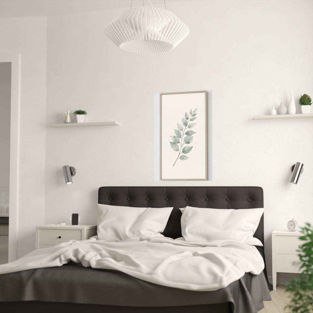 Eucalyptus Branch Print | Sage Botanical Minimalist Wall Art