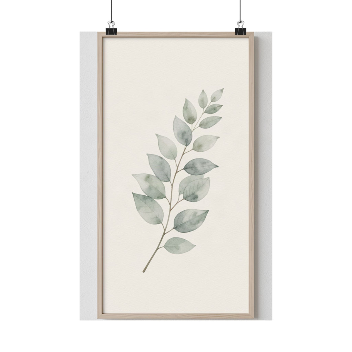 Eucalyptus Branch Print | Sage Botanical Minimalist Wall Art