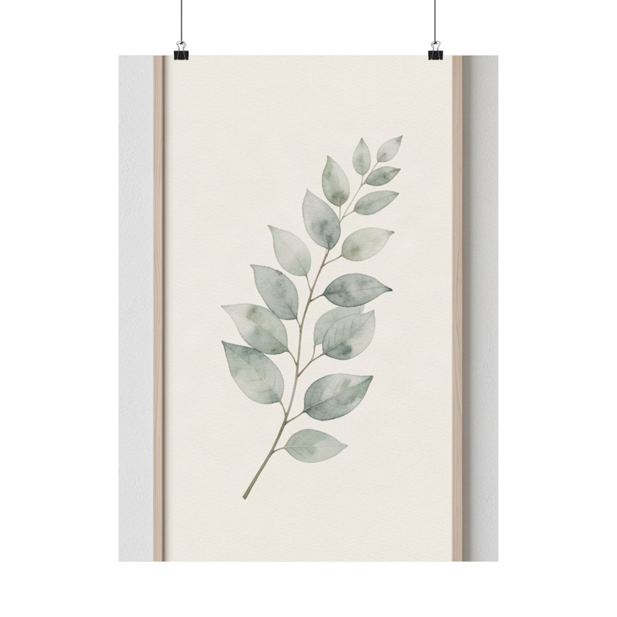Eucalyptus Branch Print | Sage Botanical Minimalist Wall Art