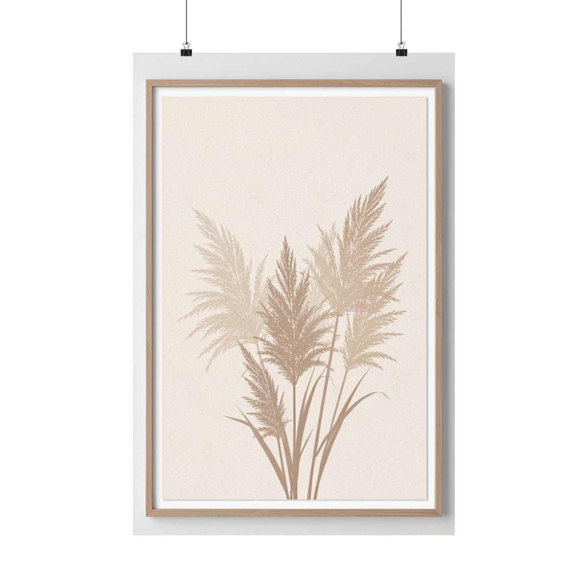 Pampas Grass Print | Neutral Boho Minimalist Wall Art