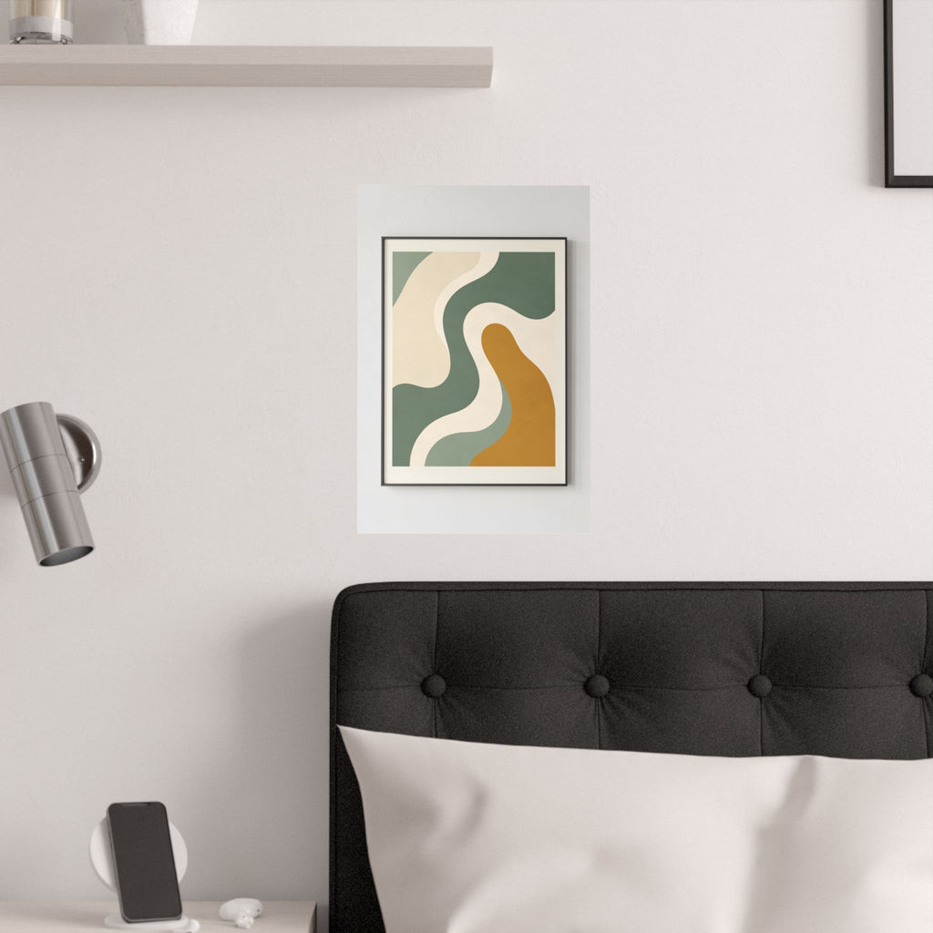 Abstract Organic Shapes Print | Matisse Style Sage Wall Art