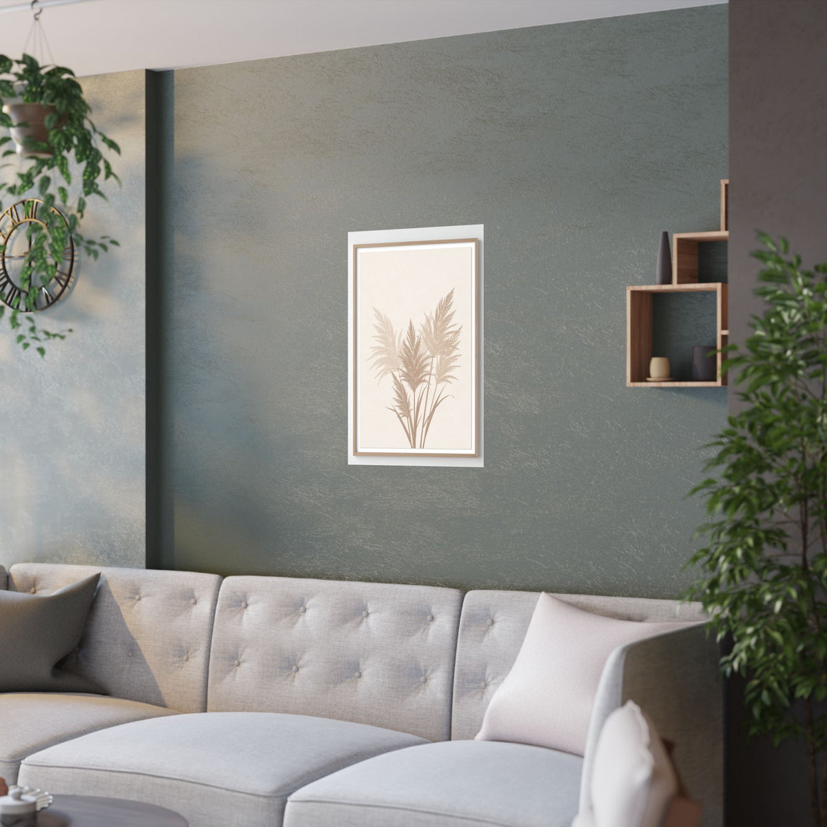 Pampas Grass Print | Neutral Boho Minimalist Wall Art