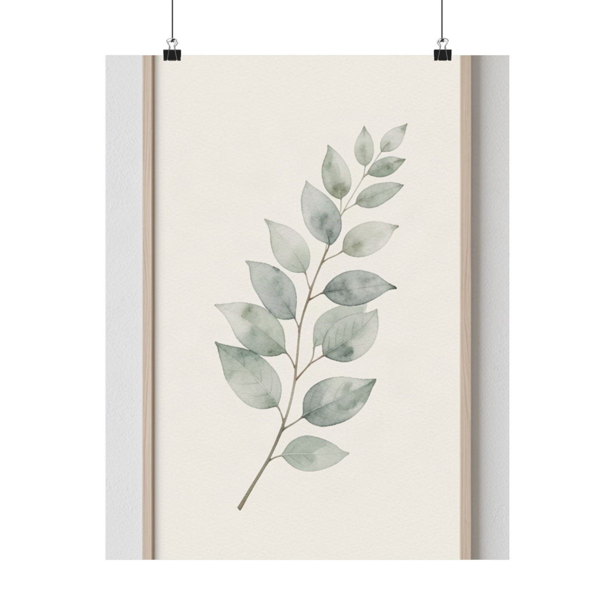 Eucalyptus Branch Print | Sage Botanical Minimalist Wall Art