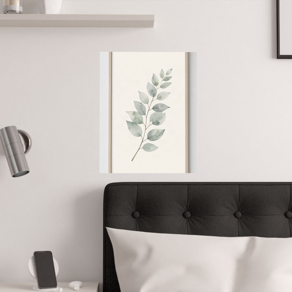 Eucalyptus Branch Print | Sage Botanical Minimalist Wall Art