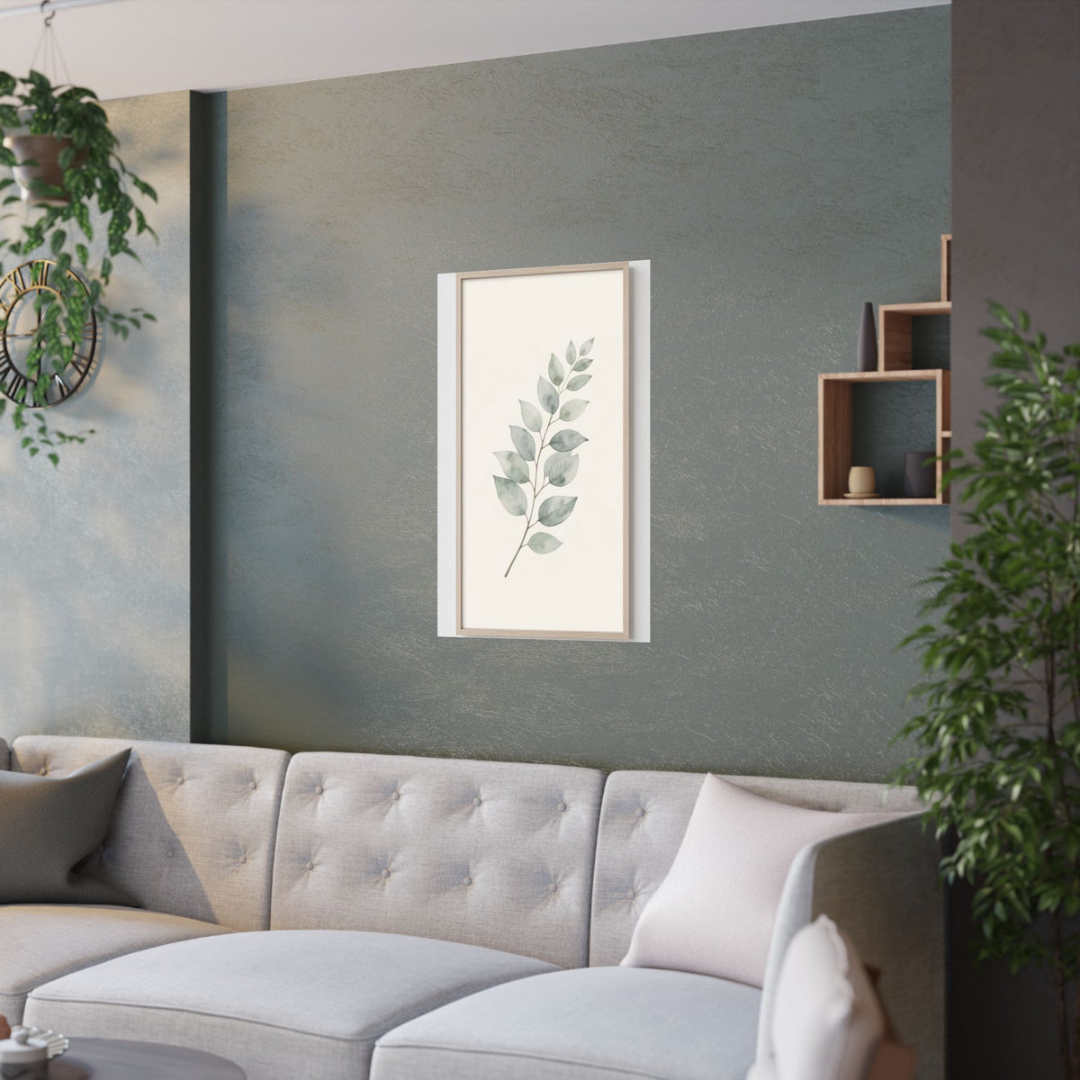 Eucalyptus Branch Print | Sage Botanical Minimalist Wall Art