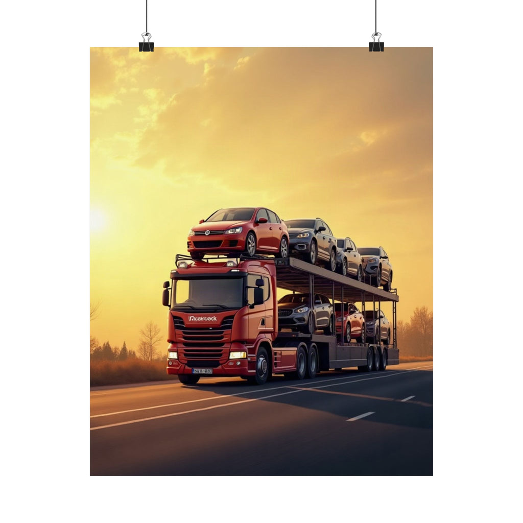 Car Transporter Truck Poster | Autotransporter Wall Art