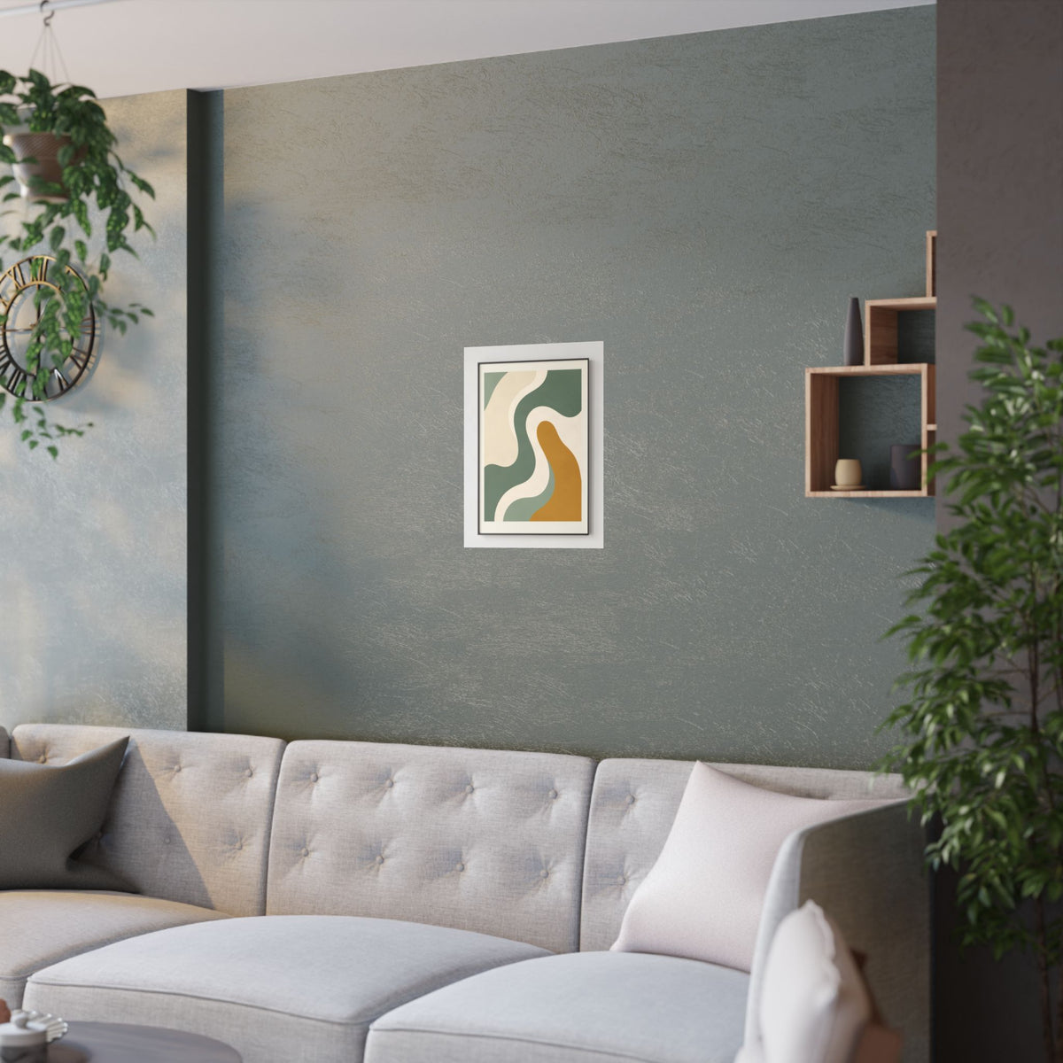 Abstract Organic Shapes Print | Matisse Style Sage Wall Art