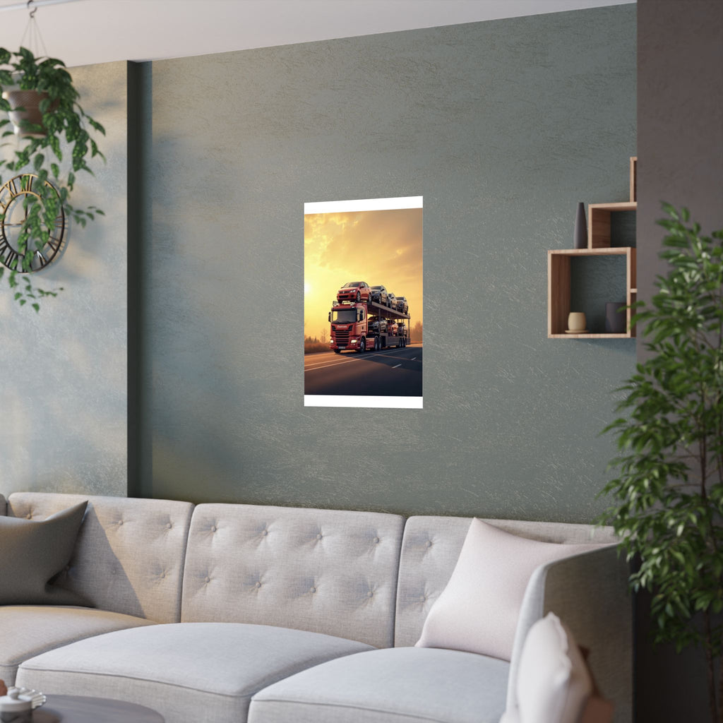 Car Transporter Truck Poster | Autotransporter Wall Art